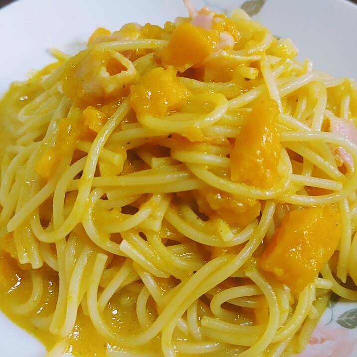 かぼちゃのクリームパスタ